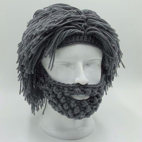 Naroface chapéu de bigode de crochê feito à mão masculino, gorro de barba, máscara de bicicleta com borla, boné quente de esqui, chapéu engraçado, presente novo c310k