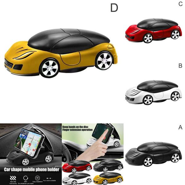 Nuovi ornamenti creativi per modelli cellulari Supporto per clip per auto con supporto per telefono a forma di veicolo con rotazione a 360 gradi