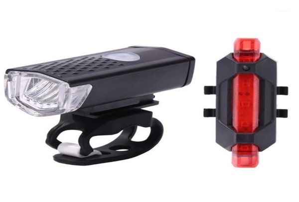 Faro anteriore per bicicletta a LED Lampada anteriore USB ricaricabile MTB Mountain Bike Fanale posteriore Lampada posteriore Faro anteriore posteriore Attrezzatura per ciclismo19224857