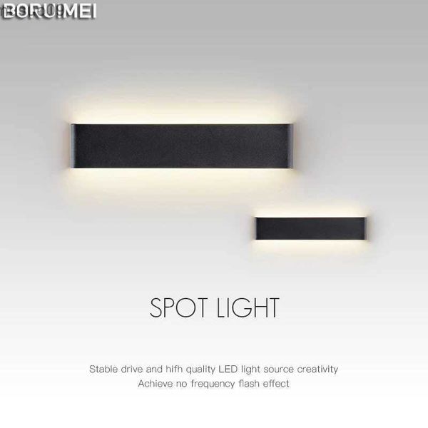 Lâmpada de parede moderna simples led luz parede preto branco café alumínio lâmpada para cabeceira quarto escada corredor interior diário fieture