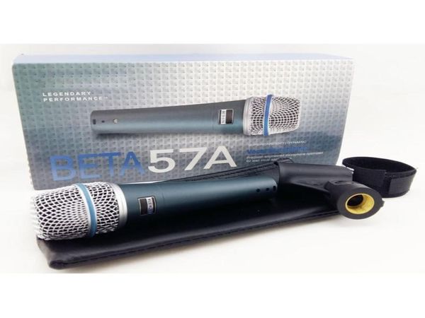 Nuova etichetta Versione di alta qualità Beta 57a Vocal Karaoke Palmare Dinamico Microfono cablato Microfone Mike 57 A Mic2279589