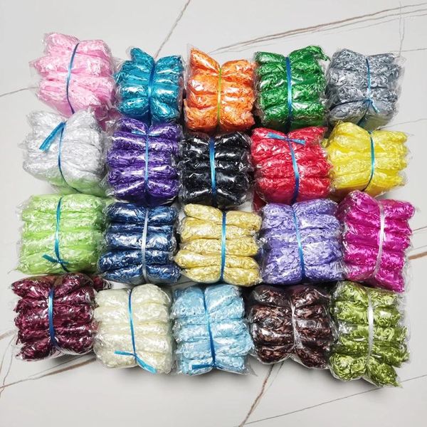 Mücevher Torbaları 50pcs Çok Molor Jewlery Hediye Çantaları Organze Drawstring Torbası Torbası Şeffaf Ambalaj Depolama