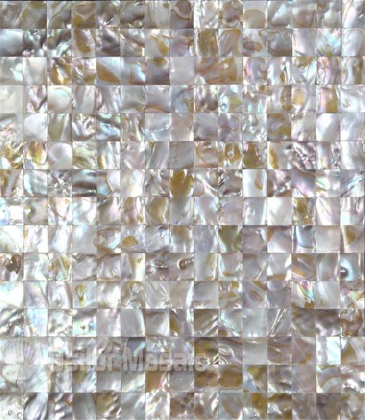 Cor iridescente natural 100 natural chinês concha de água doce mãe de pérola mosaico para decoração de casa interior quadrado st7042019