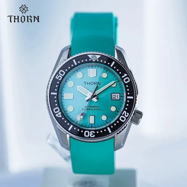 Armbanduhren Thorn Uhr für Männer SPB185/187J1 Sport Mode Freizeit NH35 Uhrwerk Automatische mechanische Saphirspiegel 200 m wasserdicht Tauchgang