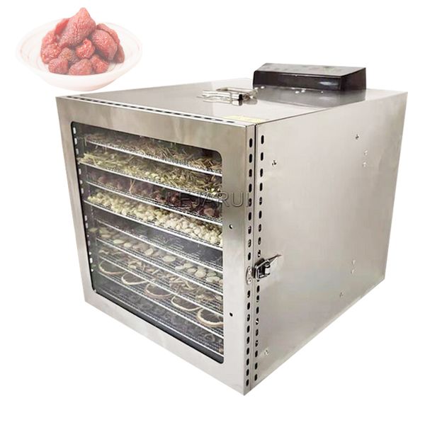 Obst Trockner Gemüse Kräuter Fleisch Trocknen Maschine Haushalt Lebensmittel Dörr Haustier Fleisch Dehydrierte Snacks Luft Trockner Mit 10 Tabletts 220V