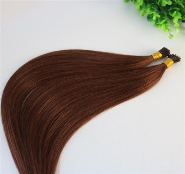 Auburn Brown 33 Sticktip Extensions Brasilianisches Echthaar 100 Stränge 100 Gramm Gerade Keratin Itip Echthaarverlängerungen9844556