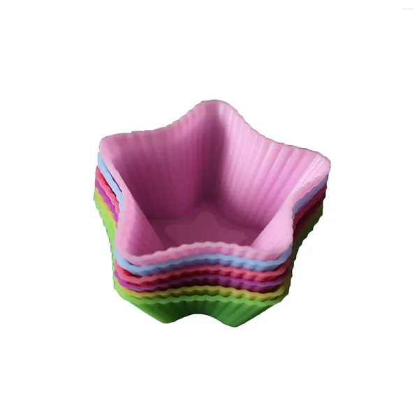 Stampi da forno 500 pezzi Torte Modello Fiore Stella Rotondo a forma di cuore Tazza Stampo Torta in silicone Gelatina Sapone fatto a mano Strumenti fai da te