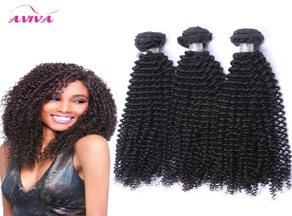 Brasileiro Kinky Curly Virgem Cabelo Humano Tece Pacotes Não Processados Malaio Mongol Cambojano Indiano Peruano Cabelo Encaracolado Profundo E8740641