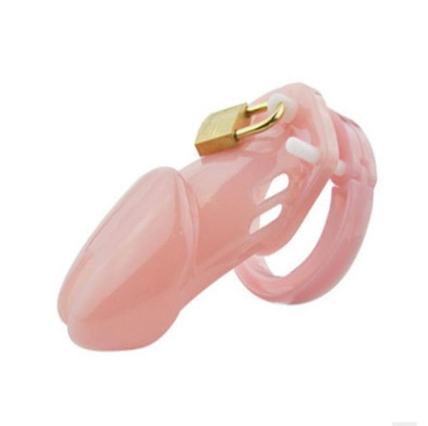 Masculino plástico cadeado bloqueio pênis anel gaiolas anel virgindade bloqueio cinto brinquedo sexual para homens pênis manga cadeado8003752