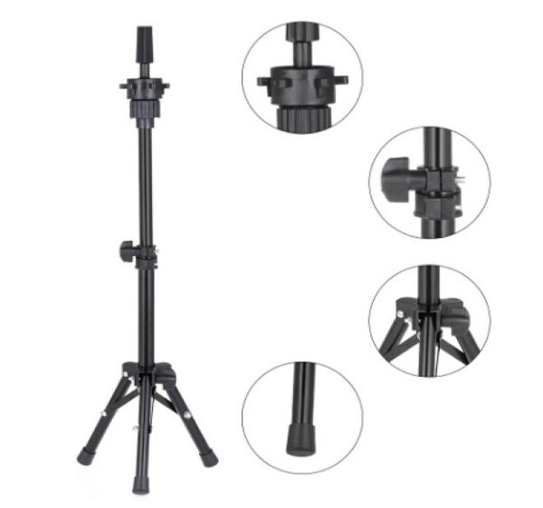 Salon yanlış kafa saç tutucusu kelepçe ayarlanabilir kuaförlük peruk saç tripod eğitim sahibi manken kafa peruk sehpaları araçlar7646076