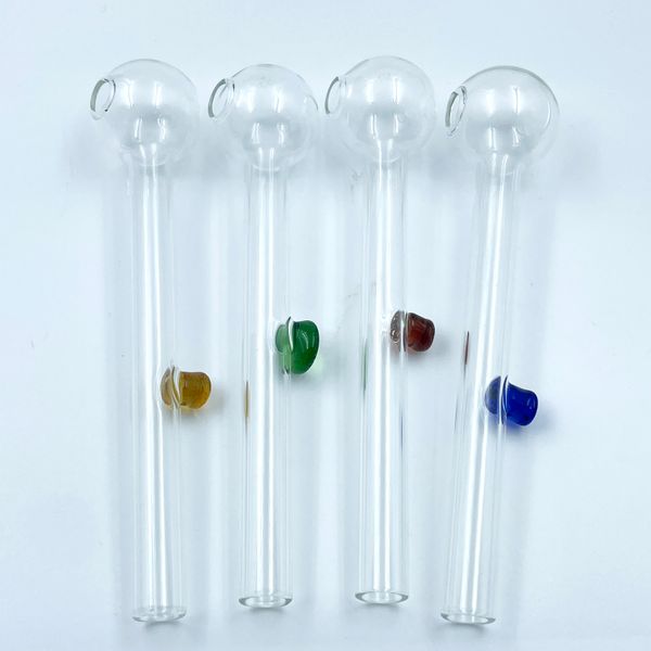 Ölbrenner aus Pyrex-Glas, Pfeifen-Wasserpfeifen, feste Halterung, klare Farbe, hochwertige Pfeifen, transparent, tolle Röhren, Nagelspitzen