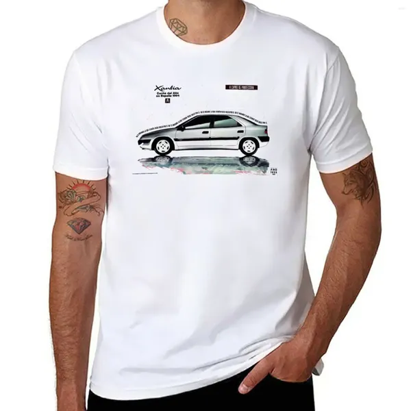 Camisetas masculinas XANTIA - BROCHURA T-shirt Roupas de verão Camisetas gráficas Camisetas masculinas grandes e altas