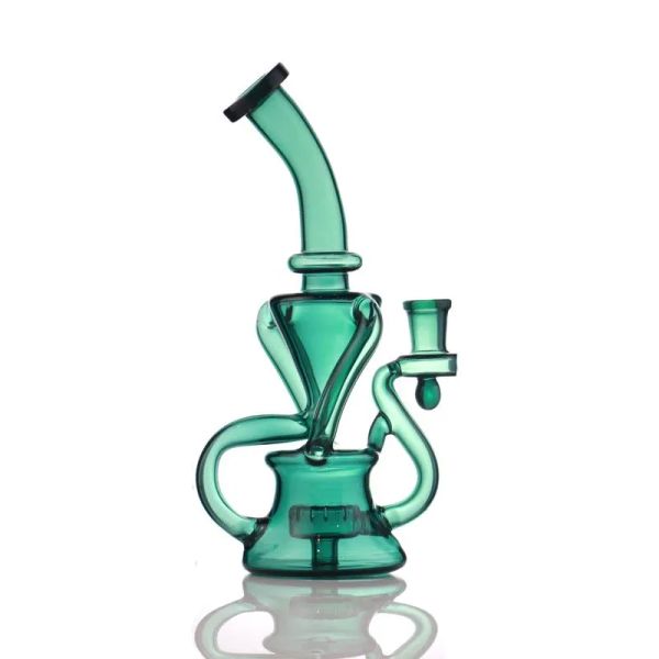 Recycler Glass Bong Tornado Hookah Recyable Dab Rigs Fumar tubos de água bongs Heady Pipes Tamanho 14mm articulação com tigela ou quartzo banger ZZ