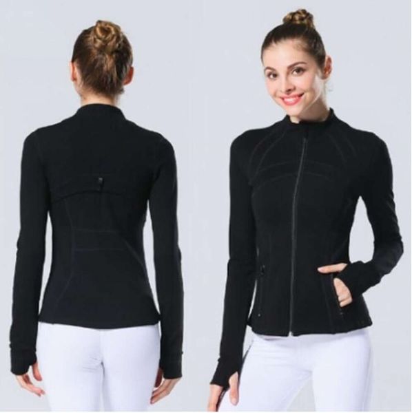 LU-088 2023 Yoga-Jacke für Damen, Definieren Sie Workout-Sportmantel, Fitness-Lu-Sport, schnell trocknend, Activewear-Top, solides Sweatshirt mit Reißverschluss, Sportbekleidung, heißer Verkauf, 102ess