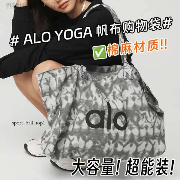 Сумка Aloyoga Дизайнерская сумка Aloyoga Сумка Al Aloos для йоги Сумка для быстрой стрижки волос Спортивная и фитнес-сумка на одно плечо Ручная парусиновая сумка унисекс Большая вместительная сумка для покупок 970