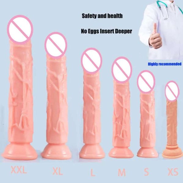 Falli/DongDildo realistico con base a ventosaCazzo realistico per giochi vaginali e anali Giocattolo morbido e flessibile per il pene per donne e coppie