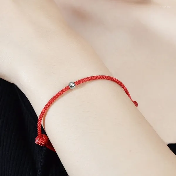 Braccialetti con ciondoli 10 pezzi semplici braccialetti con cordino rosso sottile, gioielli di dichiarazione
