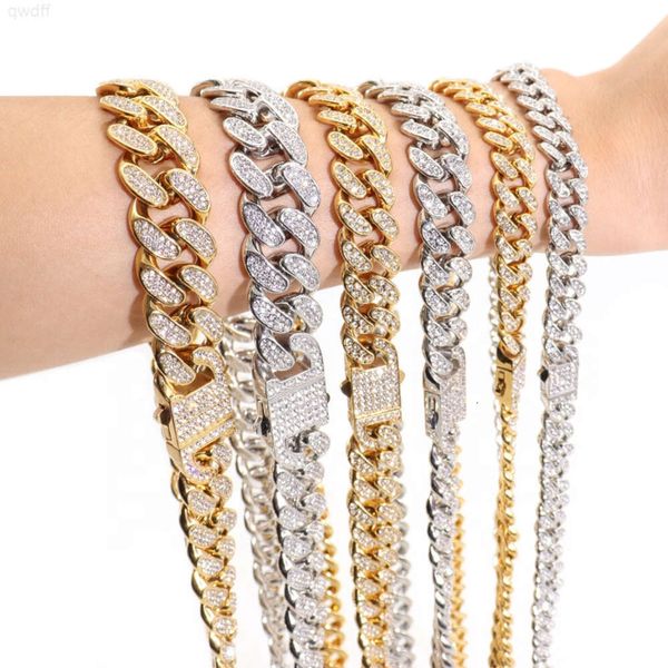 Edelstahl Franco Kette Großhandel Hip Hop Bling 14k 18k Gold Moissanit Kubanische Gliederkette Halskette für Männer Frauen