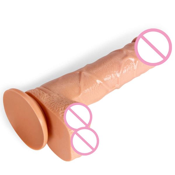 Dildos/Dongs Riesiger realistischer weicher Penis-Penis, günstiger kleiner Anal-Dildo, Silikon-Saugnapf, Masturbatoren, Butt-Plug-Spielzeug für Frauen, Ring-Hahn