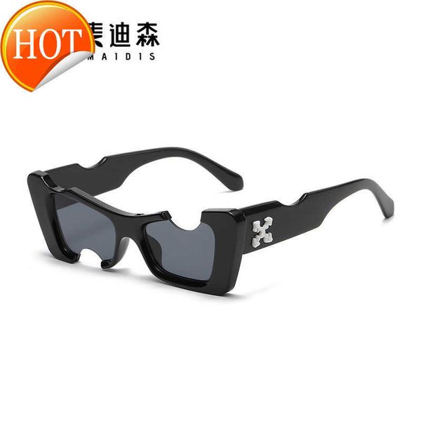 Armações de óculos de sol Jets New Hot Venda Cat Eye Notch Half Frame 0301 Elegante e moderno para homens e mulheres