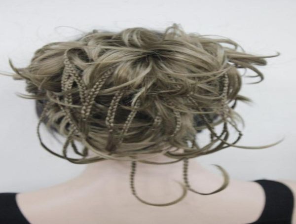 Belo e encantador novo hivision elegante, Curly 14Quot Blonde Mix Hair Sintético Mulheres Completas039s Short5448966