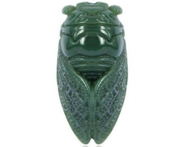 Hetian jade QINGYU натуральный нефритовый кулон с цикадой, золотой кулон с цикадой, рекламные подарки8086905