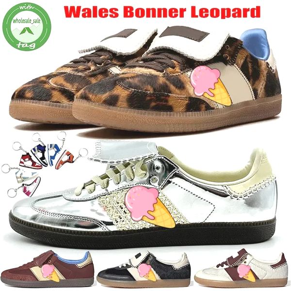 2024 Wales Bonner Leopard Pony Designer originale Scarpe casual Pharrell Humanrace Vegan White Fox Nero Gum Rosso Scarpe da ginnastica Rosa Crema Verde Platform Sneakers