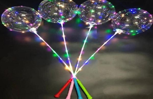 Bobo Ball Linea LED con impugnatura a bastone Controllo Wave Ball 3M Palloncini con corde Lampeggianti per la decorazione della festa di compleanno di nozze 8974414