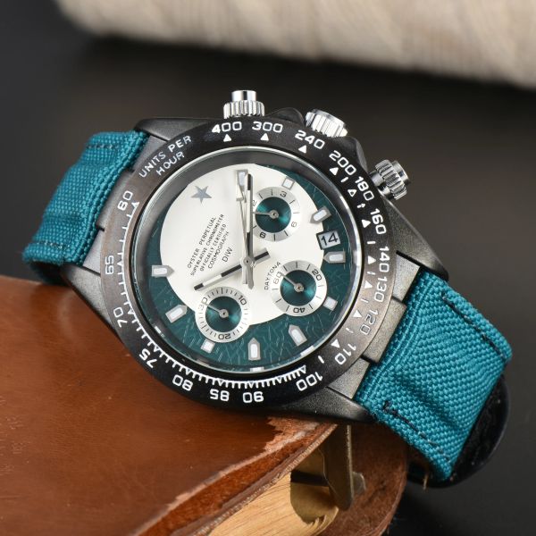2024 relógio masculino de luxo superior quartzo endurance pro avenger cronógrafo relógios múltiplas cores couro masculino relógios vidro pulso w ro-01