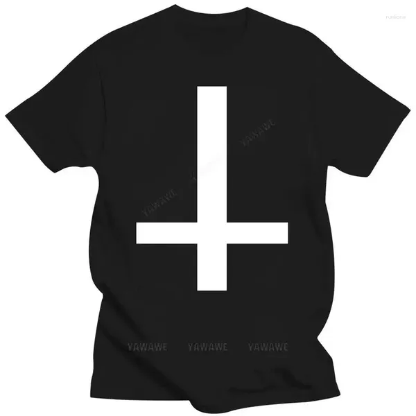 Canotte da uomo Tees Inverted Cross - Maglietta personalizzata all'ingrosso Grunge Maglietta in cotone a maniche corte Design Felpe Girocollo T-shirt da uomo