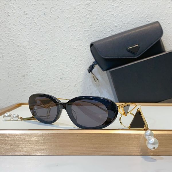 Senhoras luxo moldura redonda óculos de sol moda ao ar livre sunvisor designer de alta qualidade uv400 proteção óculos topo da linha caixa embalagem original vpr62ws