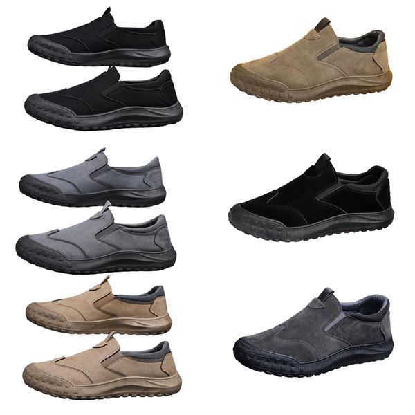 Estilo, primavera novo masculino de um pé preguiçoso e confortável de proteção de mão -de -obra, tendência masculina, solas macias, esportes e sapatos de lazer Eur Size Man 40 498 5