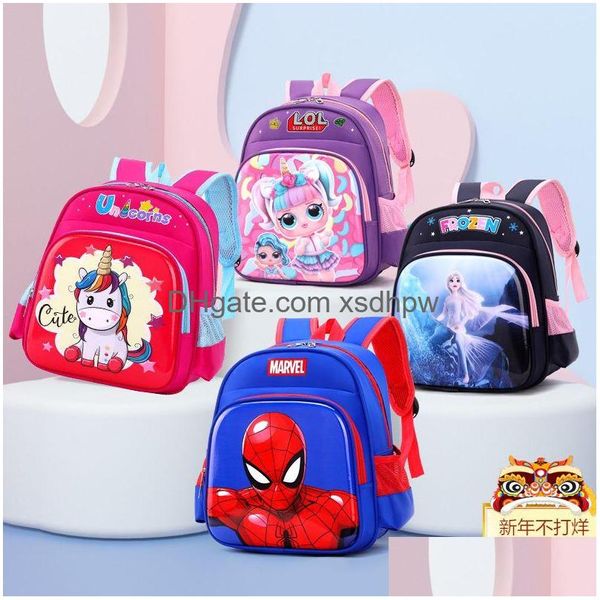 Mochilas de pelúcia dos desenhos animados 3D Hard Shell para meninos e meninas de 3 a 5 a 7 anos de idade Atacado de brinquedos Garten Drop Delivery presentes animais de pelúcia Ot1Bk