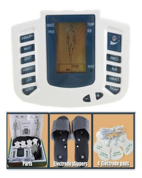 Ganzkörpermassagegerät, elektrischer Muskelstimulator, Ganzkörper-Entspannungstherapie-Massagegerät, Elektroimpuls-TENS-Akupunkturmassage, 4 Pads, s7075750