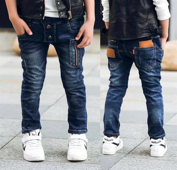 Outono inverno calças de algodão meninos jeans crianças moda elegante calças lápis roupas infantis leggings332s6111140