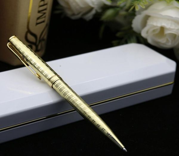 Stifte Executive Kugelschreiber Büro Schule Lieferanten Metall Gold Silber Briefpapier Nachfüllung 07 mm Stifte zum Schreiben1076743