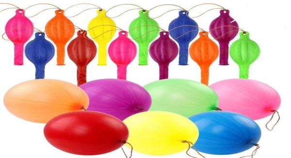 Yumruk balon neon yumruk balon lastik bant sapı pompa içerir 16 inç hediyeler için çeşitli renkler parti lehine 6G 8G 10G 12G5563795