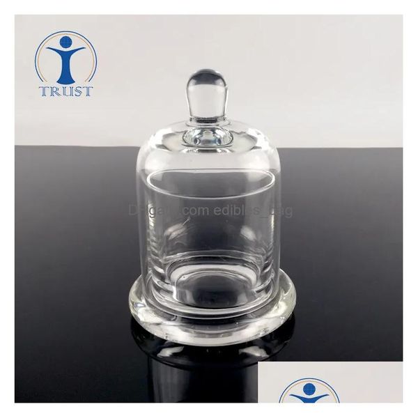 Titulares de vela Cloche Dome Pequena Flor de Vidro Er Eternal Display Bell Jar Gota Entrega Home Jardim Dh9ZF