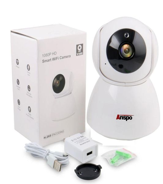 Беспроводная домашняя IP-камера видеонаблюдения Anspo, 1080P, панорамирование и наклон, сетевое наблюдение, ИК-камера ночного видения, Wi-Fi, веб-камера, комнатная радионяня, движение Dect5891423