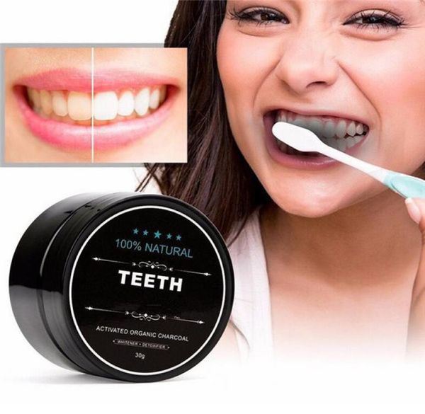 Denti per uso alimentare Dentifricio in polvere Dentifricio di bambù Igiene orale Igiene Pulizia dente al carbone attivo organico naturale Giallo St4778400