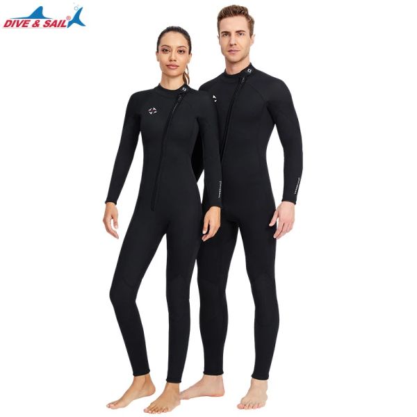 Roupa de banho vela de mergulho 3mm neoprene mergulho wetsuit das mulheres dos homens inverno quente mergulho mergulho terno de natação caça submarina preto 4xl zíper frontal