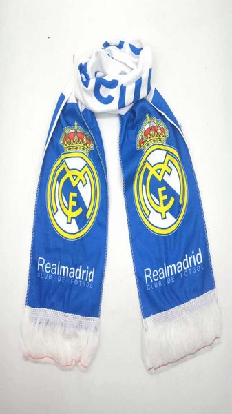 Tifosi del Real Madrid, sciarpa in cotone da calcio, tifosi della squadra di calcio, traspiranti, sciarpe sportive da corsa all'aria aperta5685496