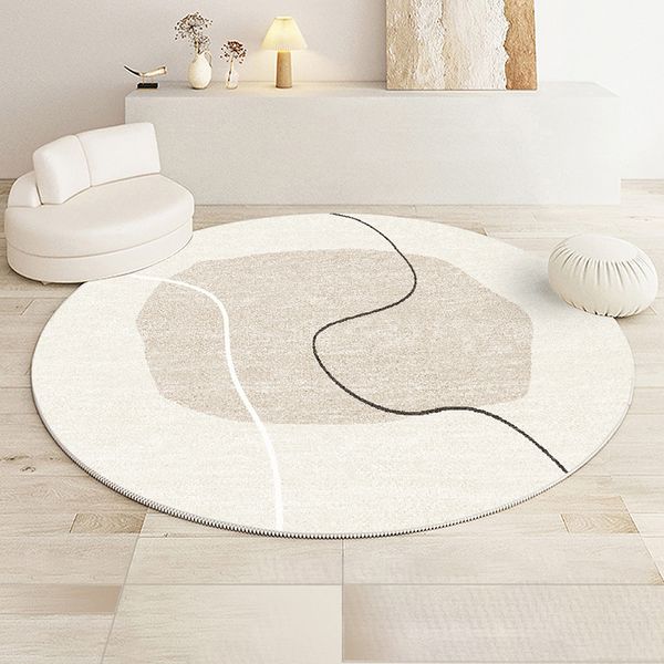 Maßgeschneiderte runde Computerstuhl-Bodenmatte mit Teppich