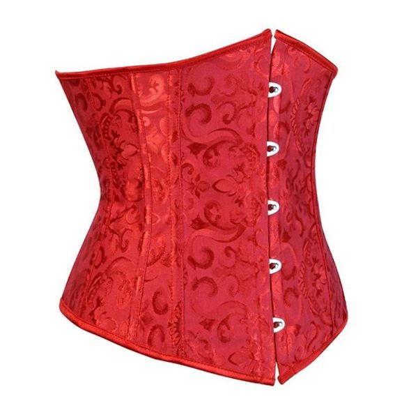 Bustier Corsetti Caudutas Women039s Corsetto sottoseno Floreale Gotico Lingerie sexy Mini Cupless Costume vintage Taglie forti Rosso6026011