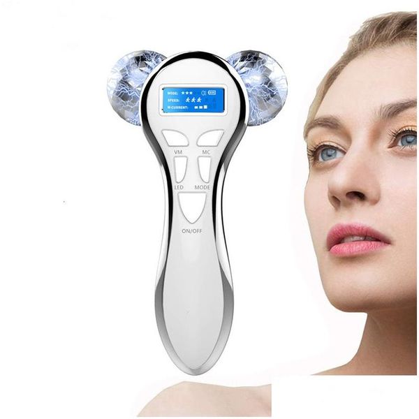 Gesichtsmassagegerät Masr 4D Micro Current Roller Elektrische Schönheit Hautstraffung Anti Aging V Lifting Body 230823 Drop Lieferung Gesundheit Mas Dhylu