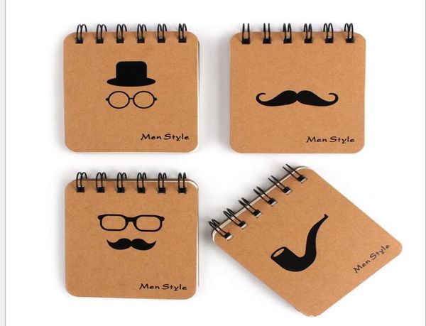 Mini blocos de notas criativos coreanos papéis kraft capa blocos de notas estilo masculino caderno de folhas soltas papel em branco diário de viagem livros de notas Chris4886915