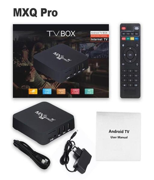 MXQ Pro Android 90 TV Box RK3229 Rockchip 1GB 8GB Smart TVBox Android9 1G8G Set Top Boxen 24G 5G Dual WiFi255g305r340q3440803