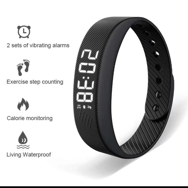 Bracciale sportivo Smart Watch Bracciale intelligente con sveglia vibrante Bracciale contapassi per studenti maschi e femmine 240304