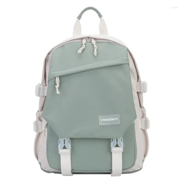 Sacos de escola mochila jovens meninas meninos moda poliéster simples júnior high schoolbag estudante leve tendência marca versátil mochilas