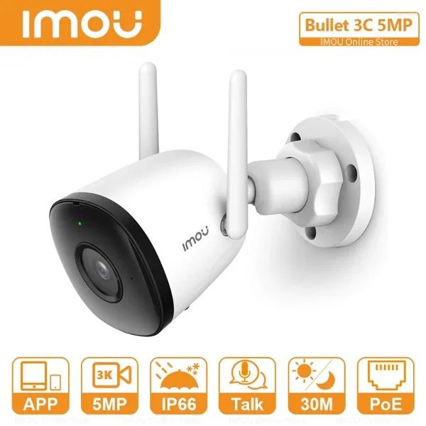 Outdoor-WLAN-Überwachungskamera Bullet 3C, 5 MP Auflösung, Zwei-Wege-Gespräch, integrierter Alarm, unterstützt POE und ONVIF-Protokoll